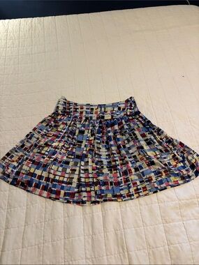 Kensie Printed Circle Skirt in Blue, Coral, Cream, Black